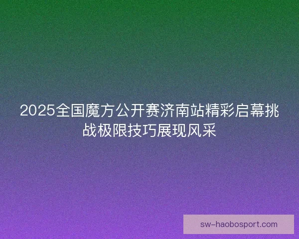 2025全国魔方公开赛济南站精彩启幕挑战极限技巧展现风采
